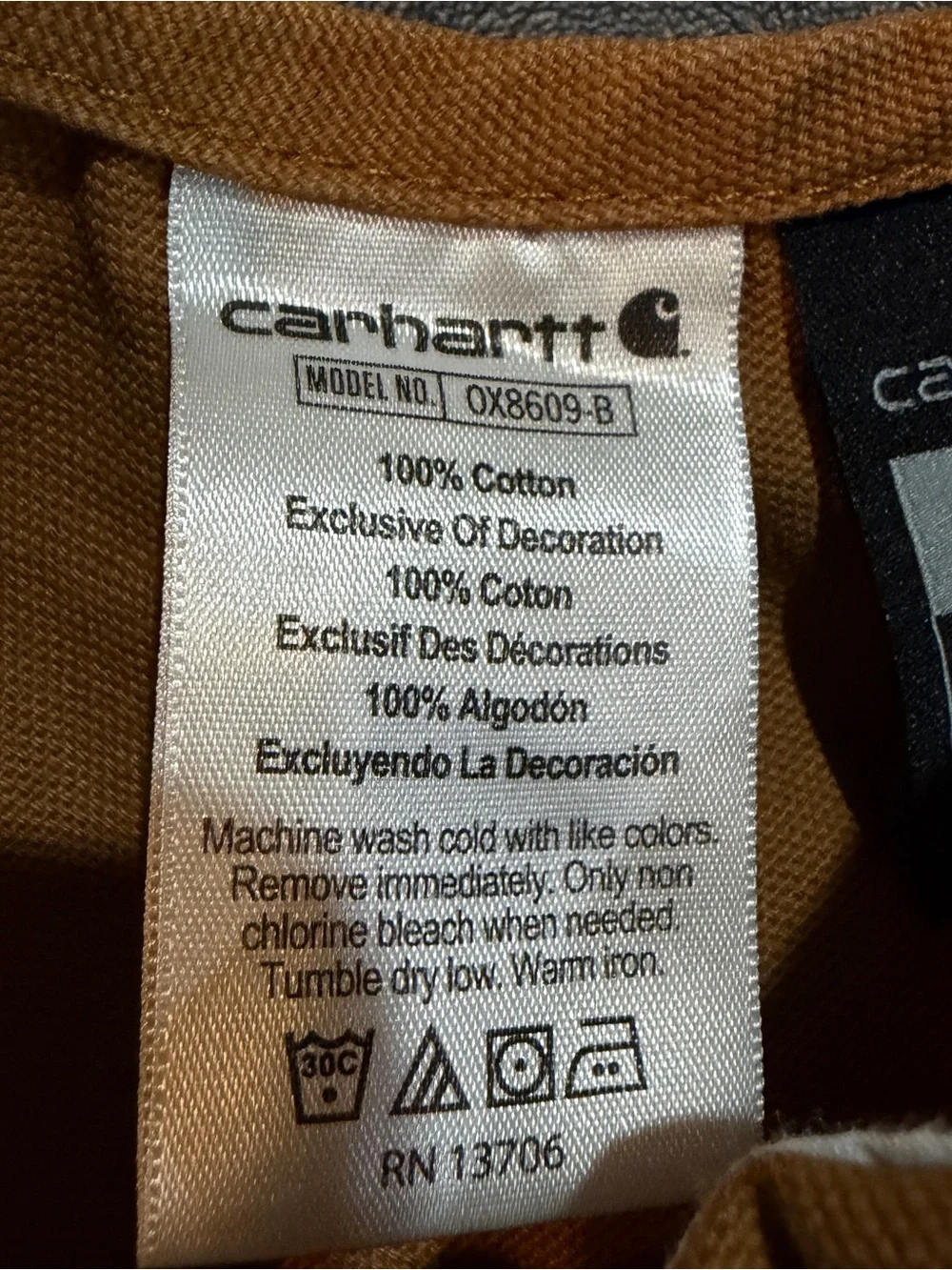 Carhartt Kids Brown Overalls - Durable Workstyle Bottoms Sz 18M